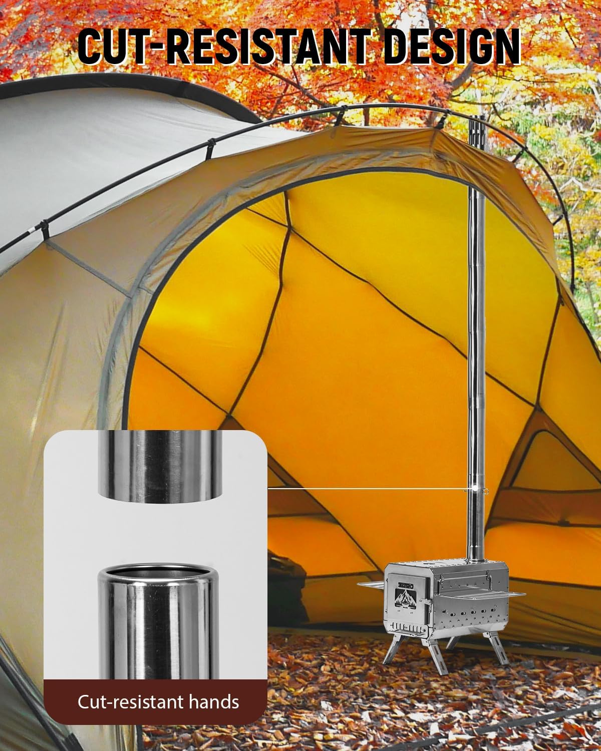 Foldable wood-burning stove